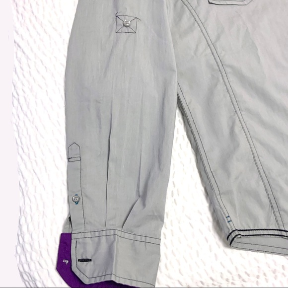 DRILL NYC Men’s Grey Button Down L/S Shirt w/Pockets + Great Details! NWOT - Picture 7 of 13